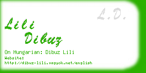 lili dibuz business card